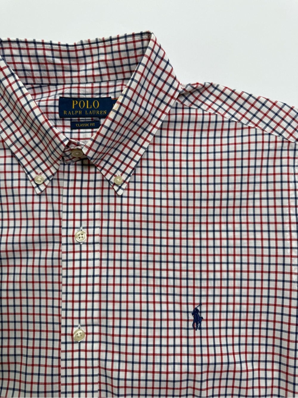 Polo Ralph Lauren Men’s Red White Blue Checked Button-Down Shirt Men’s Large